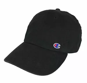 Champion Informal Liso Negro Liso Bordado Logotipo Correa Primario Papá Sombrero - Imagen 1 de 10