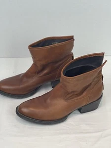 Stivaletti Steve Madden marroni in pelle tacco biscotto taglia 8 donna - Foto 1 di 6