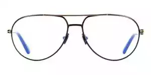 Tom Ford TF5829-B 001 Matte Black Aviator Metal Eyeglasses Frame 57-14-145 - Picture 1 of 3