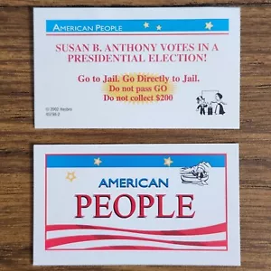 Tarjeta de personas de repuesto Susan B Anthony Go Direct To Jail America edición especial '02 - Imagen 1 de 1
