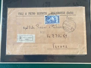 Repubblica-"CAMPIONI SENZA VALORE"racc.55lire da Veglio Mosso x Verona 28-3-1953 - Foto 1 di 4