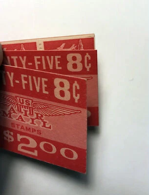 1963 AIRMAIL booklet BKC15 DOUBLE COVER (5 Sc C64b untagged panes slogan 3) - Image 1 of 3