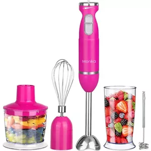 Monika 5In1 Electric Stick Blender Handheld Mixer Chopper Stainless Steel Whisk - Picture 1 of 12