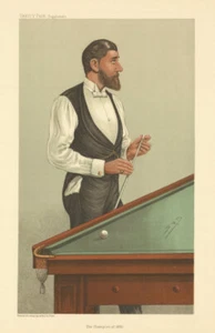 VANITY FAIR SPY CARTOON John Roberts Jr 'The champion of 1885' Billiards 1905 - Picture 1 of 2