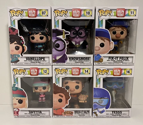 Ralph Breaks The Internet Funko Pop! Vinyl (set of 6) Ralph Felix Vanellope Cover