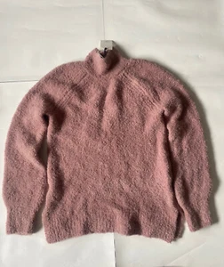 Gap Women’s Turtleneck Italian Yarn Wool Blend Small Petites Pink - Picture 1 of 9