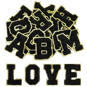 52Pcs Self Adhesive Chenille Letter Patches A-Z Chenille Letters for Clothing... - Picture 1 of 7