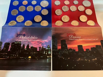 2010 P and D UNITED STATES MINT UNCIRCULATED COIN SETS.  28 COINS TOTAL.   - Image 1 of 4