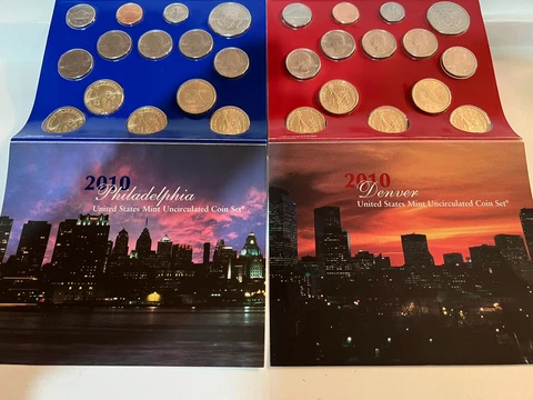 2010 P and D UNITED STATES MINT UNCIRCULATED COIN SETS.  28 COINS TOTAL Cover