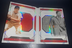 2020 National Treasures Johnny Pesky And Tom Yawkey Dual Jersey Booklet #5/5