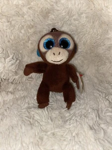 Oddity - Tag Belongs To Aria Owl Ty Instead Of Olga Ty Monkey Keychain Soft Toy - Picture 1 of 15
