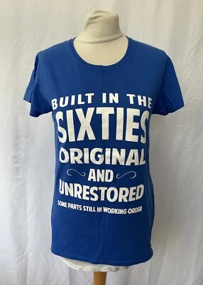 Женская футболка Gildan синяя с графическим принтом короткий рукав хлопок M - Изображение 1 из 4