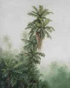 Coconut Trees in Fog | Handmade Painting | Cotton Canvas | Acrylic Color - Picture 1 of 2