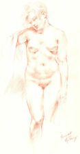 Franco Matania (1922-2006) - 20th Century Chalk Drawing, Standing Figure