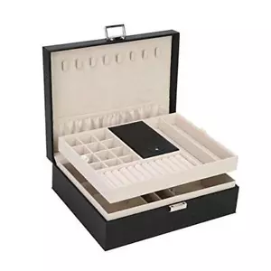 Jewelry Box Organizer, Travel Storage Case Necklace Holders Display Tray - Picture 1 of 8
