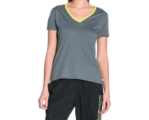 Camiseta para mujer Zumba pequeña Dip It baja cuello en V oscura N sucia gris pizarra (DD) - Imagen 1 de 3