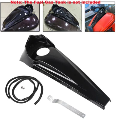 Gloss Black Tank Dash Fuel Console For Harley Touring Electra Street Road Glide Foto 1 de 4