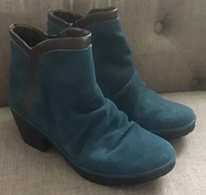 FLY London - Leather Ankle Boots - Wego - Petro Teal - EU 37 New Without Box - Picture 1 of 9