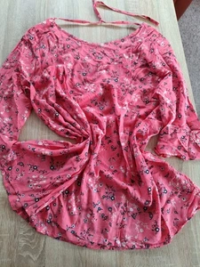 Damen Bluse, Oberteil, 48 Rosa mit Bümchen Leichte Stoffqualität - Bild 1 von 4