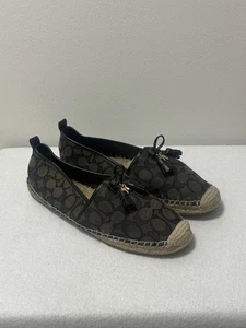 Coach Carson Denim Signature Espadrille-Flats Damengröße 9,5 schwarz - Bild 1 von 6