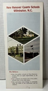 1970er New Hanover County Wilmington NC Schulen Bildung Broschüre - Bild 1 von 5