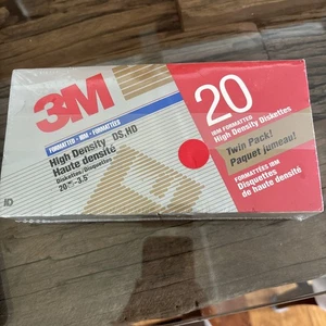 Disquettes DS HD 3,5" formatées 3M IBM 1994 scellées Twin Pack neuves dans leur emballage pack de 20 - Photo 1/6