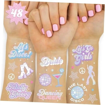  Last Disco Temporary 8,25x6 pulgadas (48 unidades) rosa, púrpura, plata, verde, azul Foto 1 de 4