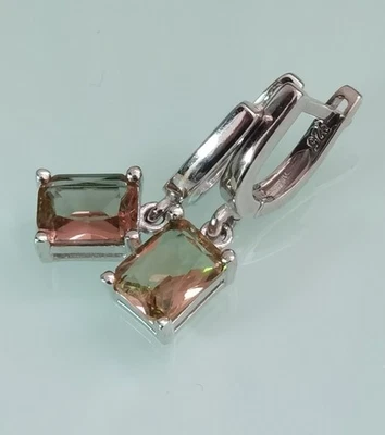 Farbwechsel Türkische Diaspore Sultanit Ohrringe 925K Silber Perfektes Geschenk - Bild 1 von 4