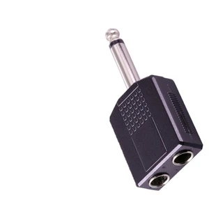 Adaptador de audio convertidor de micrófono estéreo de doble enchufe mono 2 piezas - Imagen 1 de 11