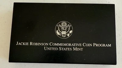 VINTAGE 1997 US MINT JACKIE ROBINSON COMMEMORATIVE SILVER DOLLAR - Image 1 of 4