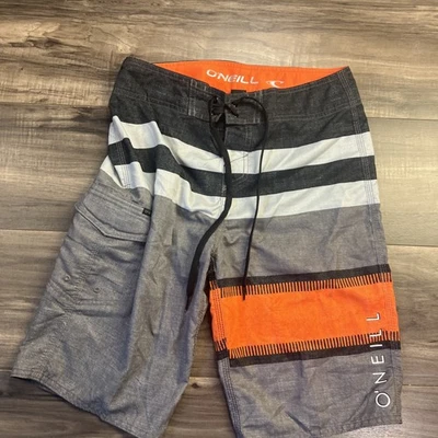 ONEILL доска шорты сундуков 28 оранжевый серый мужской плавать - Изображение 1 из 4