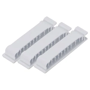 3pcs Cable Clips Cord Clips Organizer for Desk, PVC , 84mm White - Afbeelding 1 van 7