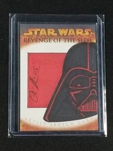 2005 Topps Star Wars Revenge of the Sith Darth Vader Sketch - Picture 1 of 2