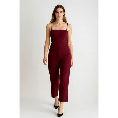 y2k De Colección Borgoña Rojo Tank Top y Pantalones Conjunto de Traje de 2 Piezas Foto 1 de 4