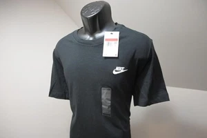 Nike Tee Gym Shirt Black Cotton Performance Short Sleeve Mens Sz Large NWT - Picture 1 of 8