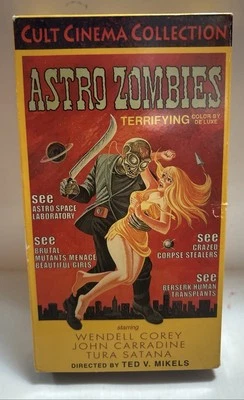 VHS Astro Zombies Ted Mikels Troma Team Sex Drugs Mind Control VERY RARE HTF NM - Image 1 of 4