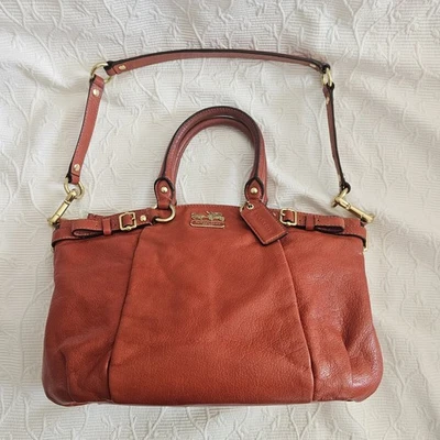 Cartera Coach Madison Sophia de cuero 18609 en caqui (naranja quemado) Foto 1 de 4