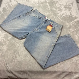 Levis Workwear Carpenter Jeans Mens 38x30 Loose Straight Distressed Denim - Picture 1 of 14