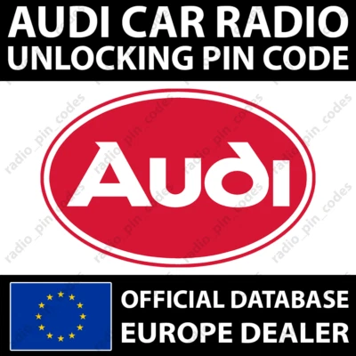 AUDI RADIO PIN CODE A1 A3 A4 A5 A6 A8 TT Q5 Q7 R8 ALLROAD QUATTRO RS LINE NAVI - Bild 1 von 4