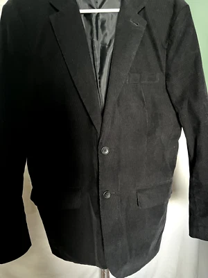 EPWC GAP men's casual black cotton corduroy blazer jacket poly lined 3 pockets S - Image 1 of 4