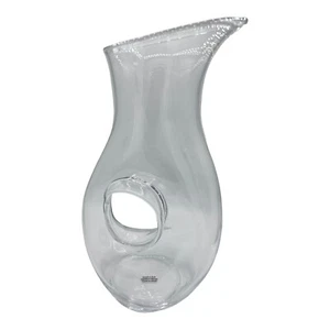 Polnischer Krug Karaffe Eternity Kristallklar Glas 48oz Polen Handarbeit - Bild 1 von 8
