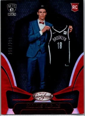 2018-19 Panini Certified Rodions Kurucs #189 Mirror Red /299 (RC) - Image 1 of 2