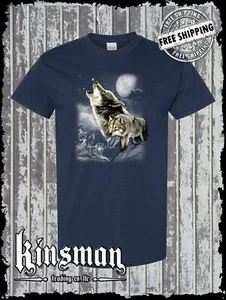 Wolf Wilderness Moon T-Shirt Indianer Indianer - Bild 1 von 6