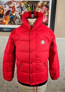 Chaqueta acolchada vintage Moncler para hombre XS/pequeña roja mangas extraíbles chaleco - Imagen 1 de 18