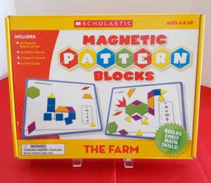 Scholastic "Magnetic Pattern Blocks" "The Farm" #TF 7504 - Ages 4 & UP - Picture 1 of 6