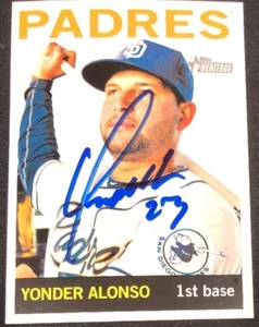 Yonder Alonso Padres 2013 Signed Autographed Topps Heritage Card #252 ~ COA - Picture 1 of 5