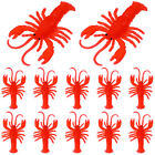 12 pièces jouets décoratifs réalistes homard rouge homard rouge
