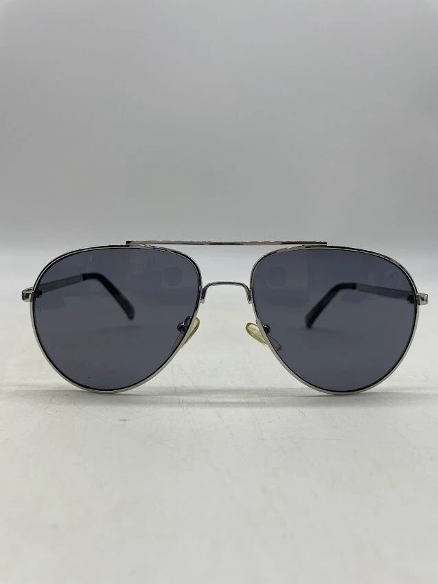 Gafas de sol Calvin Klein R167S 045 marco de metal plateado, lentes grises 58-16-140 Foto 1 de 4