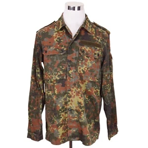 German Bundeswehr Flecktarn Camo Military Shirt GR13 Large Tall Cotton - Picture 1 of 13