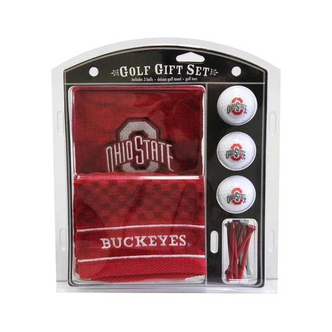 Ohio State Buckeyes Golf Gift Set with Embroidered Towel [NEW] NCAA Ball Tee Cover